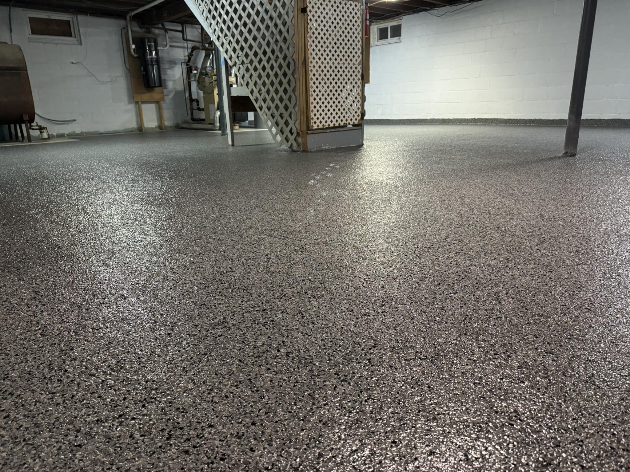 Dog daycare flake basement — angle