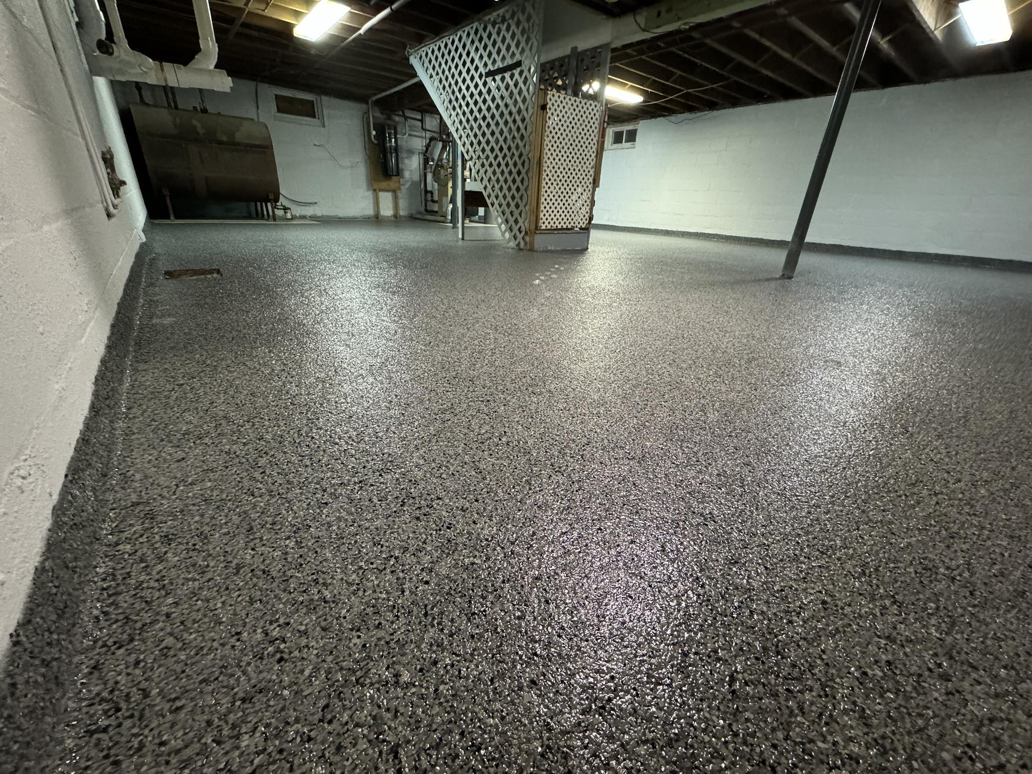 Dog Daycare Flake Epoxy Floor in North Andover, MA