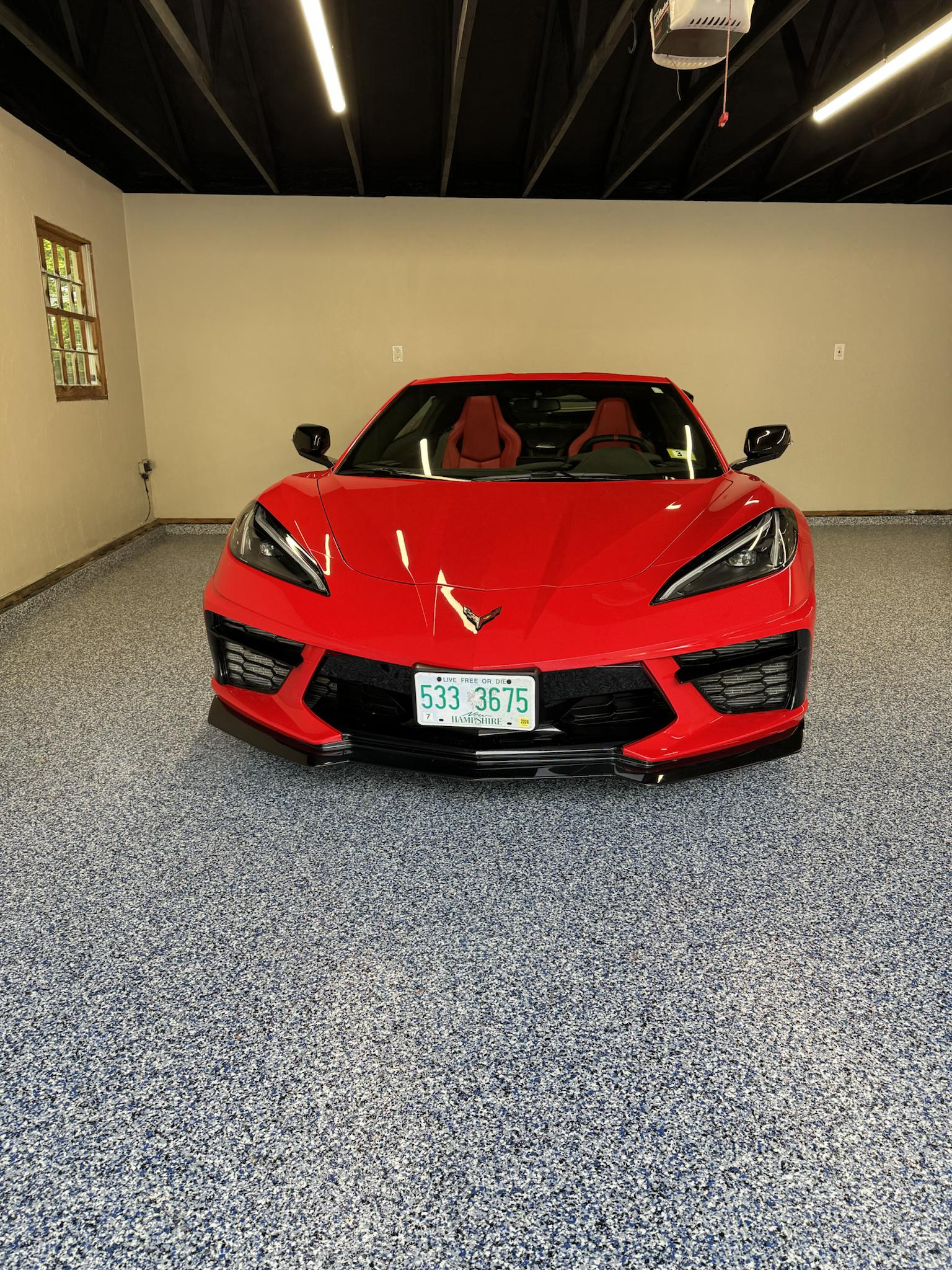 Flake garage — head-on view